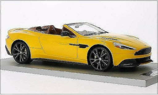 Aston Martin Vanquish volante 1/18 Tecnomodel giallo modellini auto