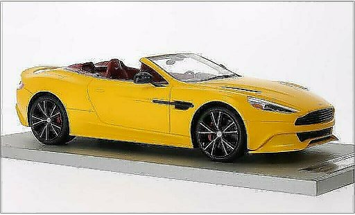 Aston Martin Vanquish volante 1/18 Tecnomodel opaco-giallo 2014 modellini auto