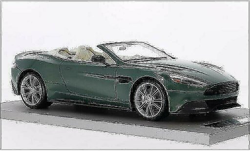 Aston Martin Vanquish volante 1/18 Tecnomodel metallicoo verde modellini auto