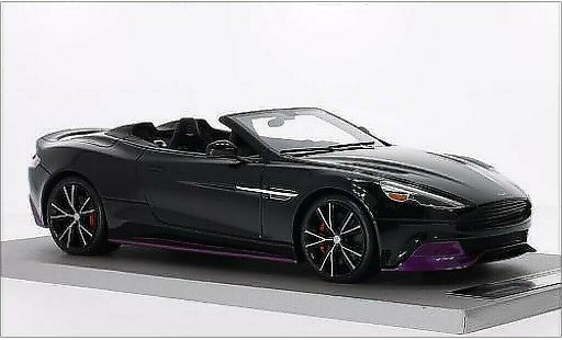 Aston Martin Vanquish volante 1/18 Tecnomodel nero/rosso modellini auto