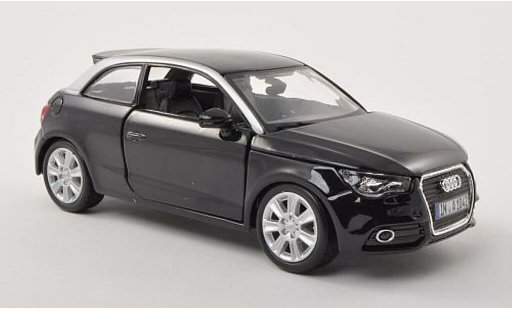 Audi A1 citadine 1/24 Burago nero/grigio modellini auto