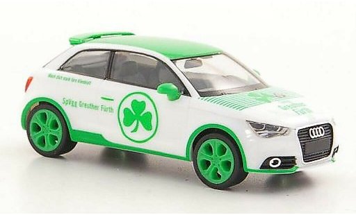 Audi A1 citadine 1/87 Herpa SpVgg Greuther Furth bianco/verde modellini auto