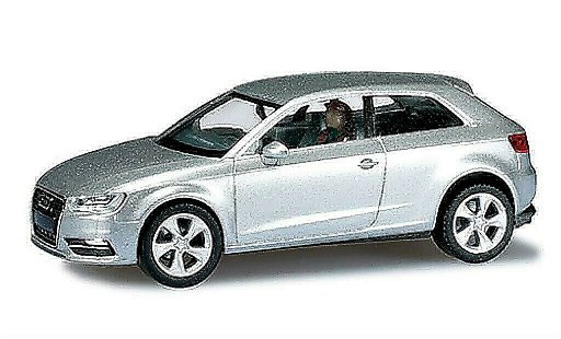 Audi A3 berline 1/87 Herpa (8V) grigio DioramaReady modellini auto