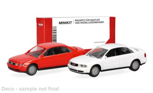 Audi A4 1/87 Herpa MiniKit rot/weiss 1:87 modellino in miniatura