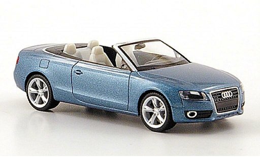 Audi A5 cabriolet 1/87 Herpa Cabrio blu 2009 modellini auto
