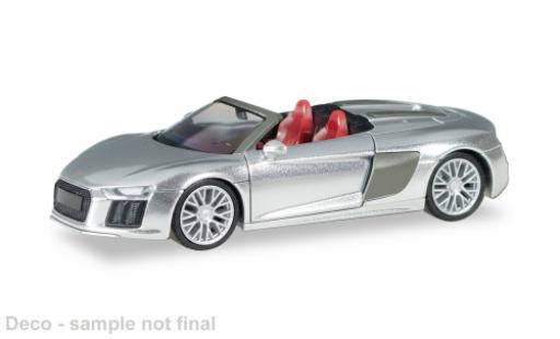 Audi R8 1/87 Herpa V10 Spyder silber 1:87 modellino in miniatura