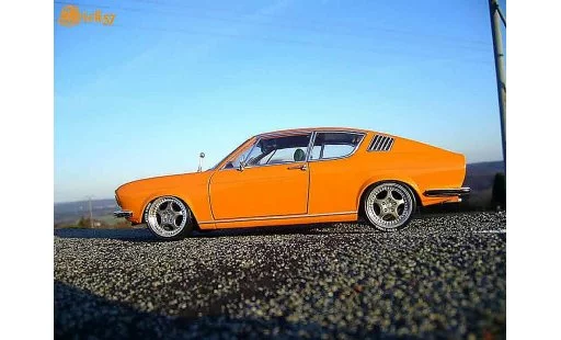 Audi 100 coupe 1/18 Anson S 1970 orange jantes porsche modellini auto
