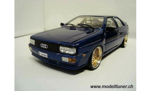 Audi Quattro coupe 1/18 Sun Star blu jantes bbs bords larges modellini auto