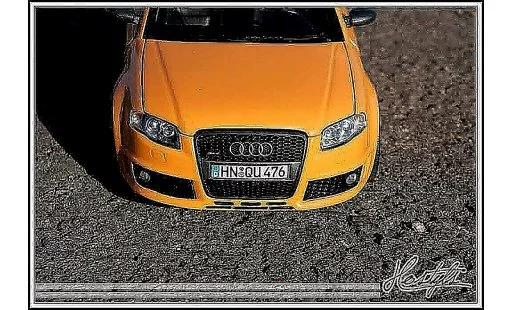 Audi RS4 avant 1/18 Minichamps orange papaye modellini auto