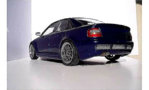 Audi S4 berline 1/18 Ut Models kit rs4 blu jantes kinesis modellini auto