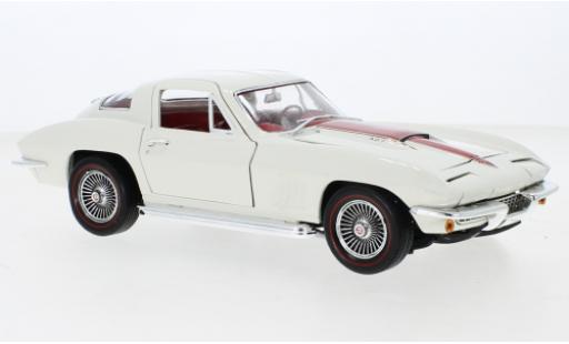 Chevrolet Corvette 1/18 Auto World 427 (C2) bianco/rosso 1967 modellino in miniatura