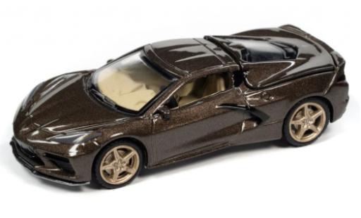 Chevrolet Corvette 1/64 Auto World (C8) Stingray metallise brun 2020 modellino in miniatura