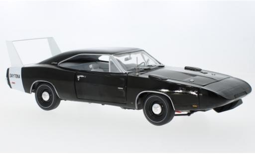 Dodge Charger 1/18 Auto World Daytona nero/bianco 1969 modellino in miniatura