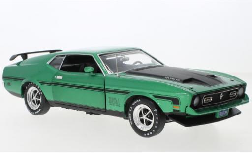Ford Mustang 1/18 Auto World Mach 1 metallise verde/matt-nero 1971 modellino in miniatura