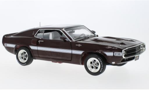 Shelby GT 500 1/18 Auto World Ford Mustang rosso foncé 1969 modellino in miniatura