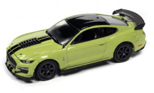Shelby GT 500 1/64 Auto World Ford Mustang Track Pack la chaux/nero 2020 modellino in miniatura
