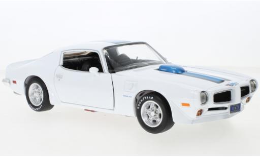 Pontiac Firebird 1/18 Auto World Trans Am bianco/metallise blu 1971 modellino in miniatura