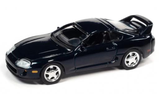 Toyota Supra 1/64 Auto World blu foncé 1995 modellino in miniatura
