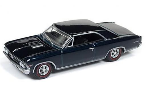 Chevrolet Chevelle 1/64 Auto World SS 396 blu 1966 sans Vitrine modellino in miniatura
