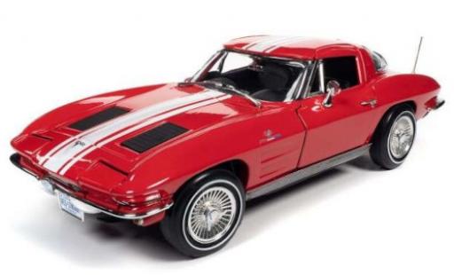 Chevrolet Corvette 1/18 Auto World Stingray Z06 rosso/bianco 1963 modellino in miniatura