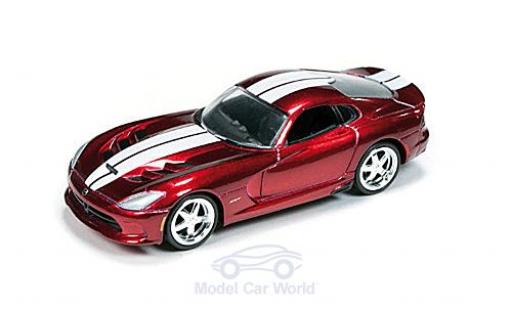 Dodge Viper 1/64 Auto World SRT metallico rosso/bianco 2014 Special Version modellino in miniatura