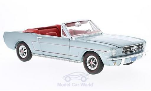 Ford Mustang 1/18 Auto World Convertibile metallico grigio 1965 ohne Vitrine modellino in miniatura