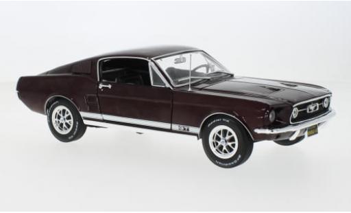 Ford Mustang 1/18 Auto World GT 2+2 metallise rot 1967 1:18 modellino in miniatura