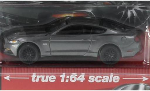 Ford Mustang 1/64 Auto World GT metallico grigio 2017 modellino in miniatura