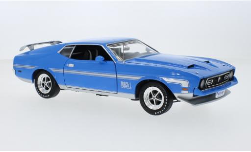Ford Mustang 1/18 Auto World Mach 1 blau 1972 1:18 modellino in miniatura