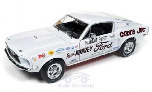 Ford Mustang 1/18 Auto World S/S Cobra Jet Paul Harvey 1968 H.Platt modellino in miniatura