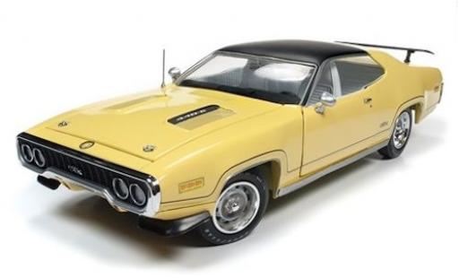 Plymouth GTX 1/18 Auto World giallo/nero 1971 modellino in miniatura