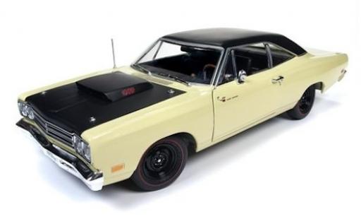 Plymouth Road Runner 1/18 Auto World giallo/nero 1969 modellino in miniatura