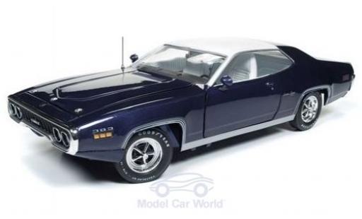 Plymouth Satellite 1/18 Auto World Sebring Plus metallico lila/bianco 1971 modellino in miniatura