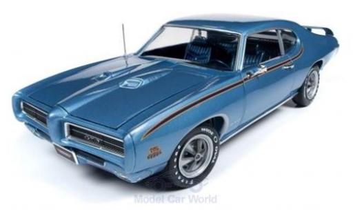 Pontiac GTO 1/18 Auto World Judge metallico blu 1969 modellino in miniatura