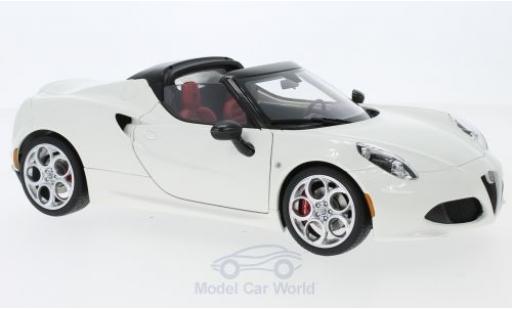 Alfa Romeo 4C 1/18 AUTOart Spider bianco 2015 modellino in miniatura