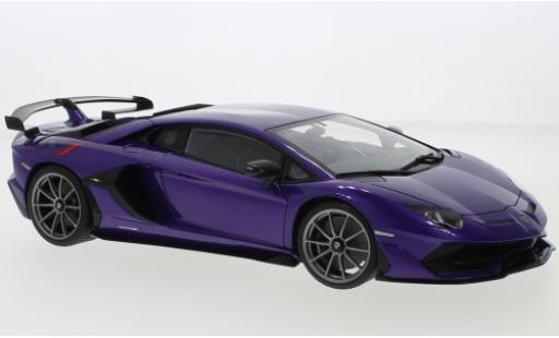 Lamborghini Aventador 1/18 AUTOart SVJ metallise porpora 2019 modellino in miniatura