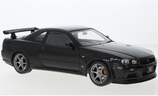 Nissan Skyline 1/18 AUTOart GT-R (R34) V-Spec II metallise nero modellino in miniatura