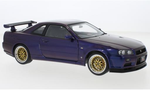 Nissan Skyline 1/18 AUTOart GT-R (R34) V-Spec II metallise porpora RHD 2002 modellino in miniatura