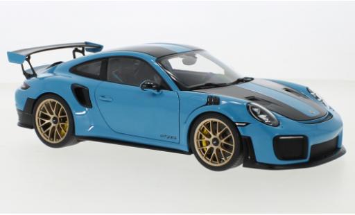 Porsche 991 GT2 RS 1/18 AUTOart 911 (.2) blu 2017 modellino in miniatura