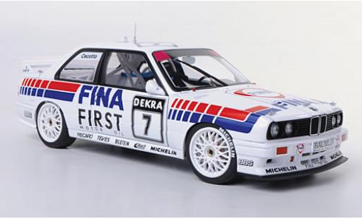 Bmw M3 1/18 AUTOart (E30) No.7 Fina DTM 1992 1:18 modellino in miniatura