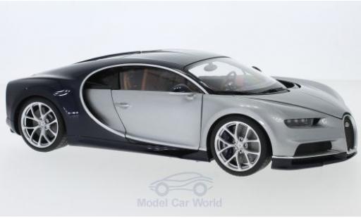 Bugatti Chiron 1/18 AUTOart grigio/blu 2017 modellino in miniatura