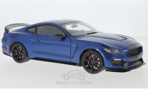 Ford Mustang 1/18 AUTOart Shelby GT-350R metallico blu/nero 2017 modellino in miniatura