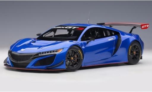 Honda NSX 1/18 AUTOart GT3 blu 2018 Plain Body Version modellino in miniatura