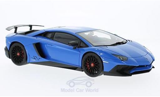 Lamborghini Aventador 1/18 AUTOart LP750-4 SV blu 2015 modellino in miniatura