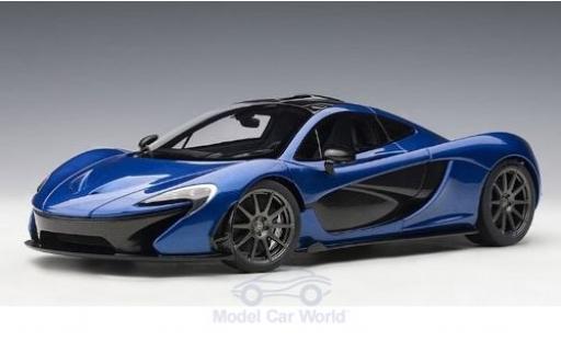 McLaren P1 1/18 AUTOart metallico blu 2013 modellino in miniatura
