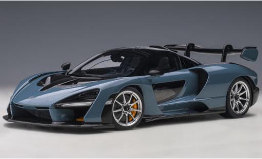 McLaren Senna 1/18 AUTOart metallico blu/carbon 2018 modellino in miniatura