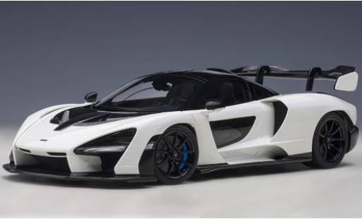McLaren Senna 1/18 AUTOart bianco/nero 2018 modellino in miniatura
