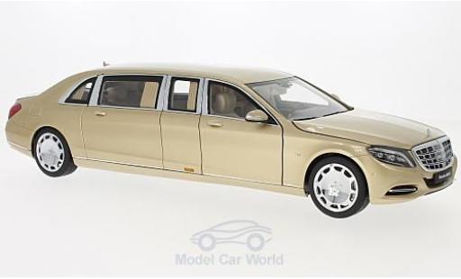 Mercedes CLA 1/18 AUTOart Maybach Classe S (S600) Pullman gold 2016 modellino in miniatura