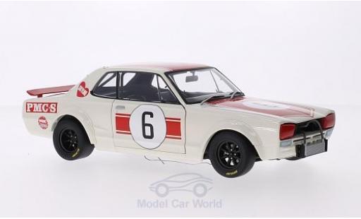 Nissan Skyline 1/18 AUTOart GT-R (KPGC10) RHD No.6 GP Japan 1971 K.Takahashi modellino in miniatura