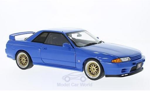 Nissan Skyline 1/18 AUTOart GT-R (R32) V-Spec II blu RHD Tuned Version modellino in miniatura